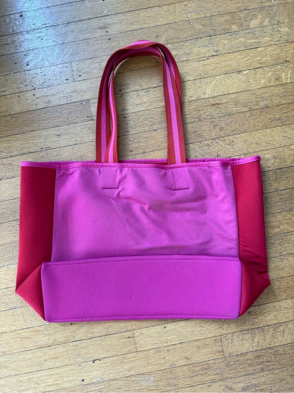 summersalt Pink and Red Neoprene Beach Tote